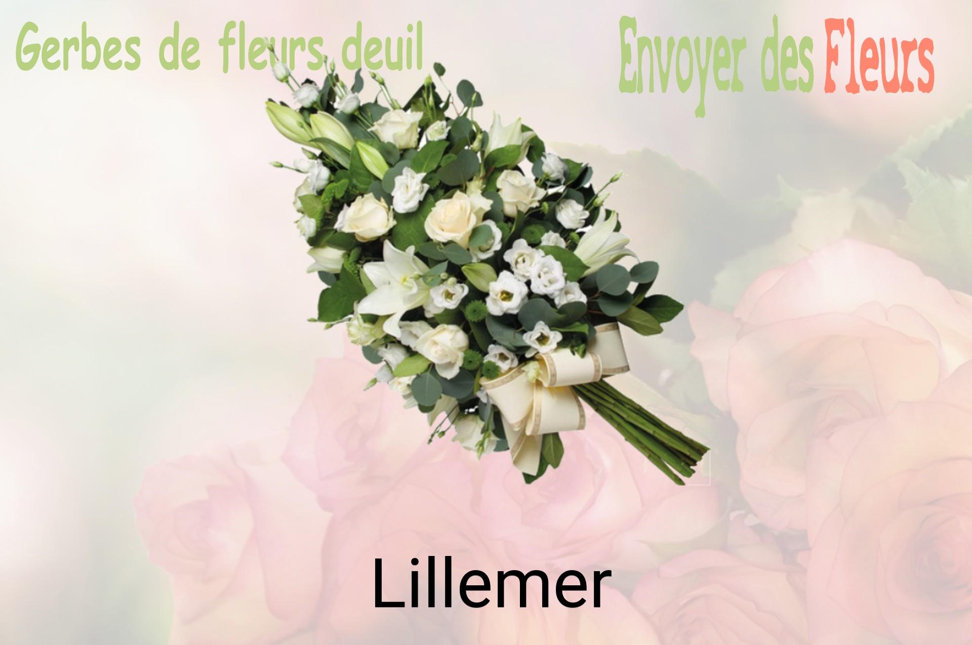 Gerbe de fleurs de deuil livrée à Lillemer